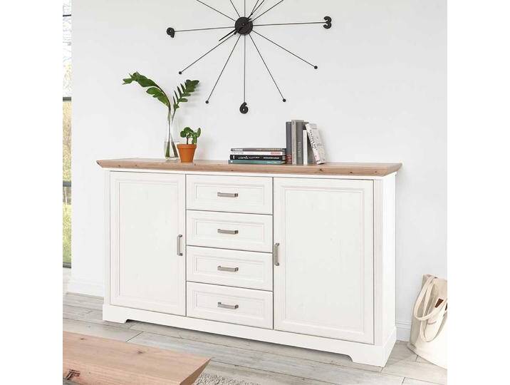 Sidebord Landhaus in Holzoptik Pinie weiß Wildeichefarben von 4Home