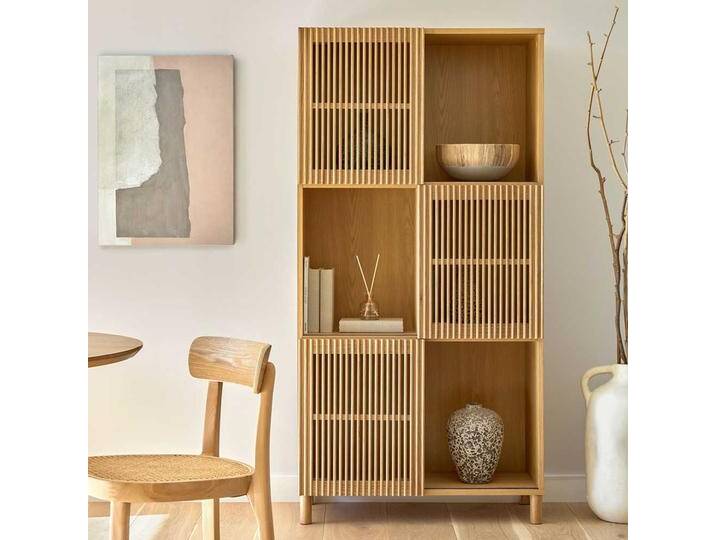 Skandi Highboard in Eichefarben 170 cm hoch - 85 cm breit von 4Home