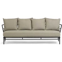Sofa mit Metallgestell für überdachte Terrasse Beige und Schwarz von 4Home