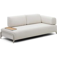 Sofa mit Tablett aus Chenillegewebe Vierfußgestell aus Metall von 4Home