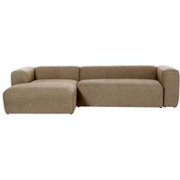 Sofaecke in Beige Chenille 300 cm breit von 4Home