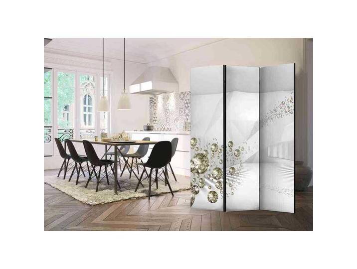 Spanische Wand aus Leinwand und Massivholz mit Glitzerperlen Motiv von 4Home