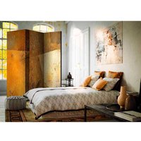 Spanische Wand in Braun und Orange strukturhafter Optik von 4Home