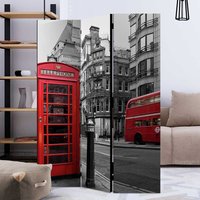 Spanische Wand in Rot und Grau LONDON Motiv von 4Home