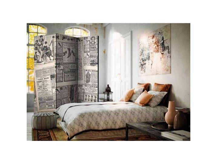 Spanische Wand mit nostalgischem Zeitung Motiv 135 cm breit von 4Home