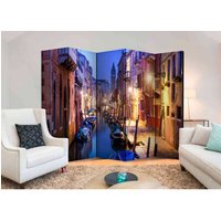 Spanischer Raumteiler mit Venedig bei Nacht 225 cm breit von 4Home