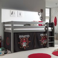Spielbett Pirat in Grau und Schwarz Vorhang von 4Home