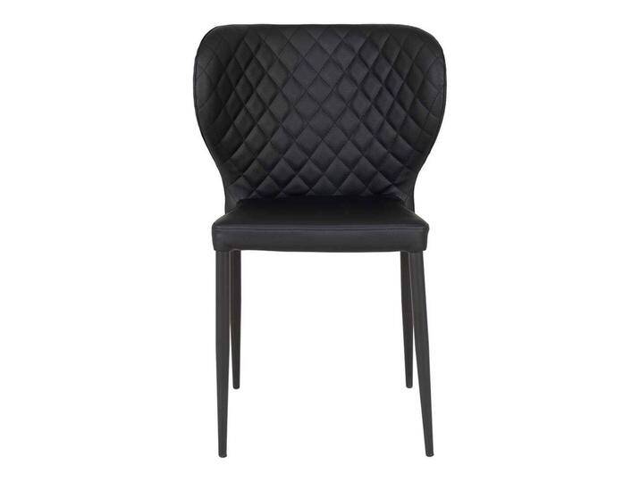 Stapelstühle in Schwarz Kunstleder und Metall (4er Set) von 4Home