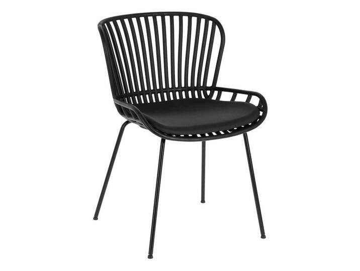 Stühle Esszimmer Design in Schwarz Kunstleder Sitz (4er Set) von 4Home