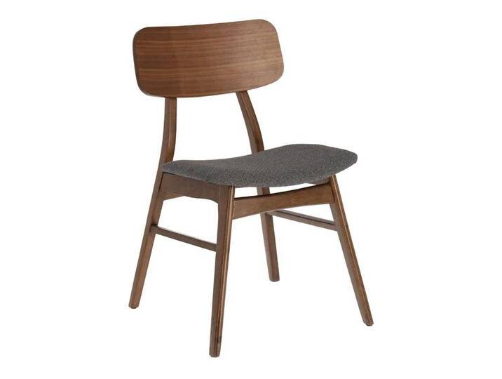 Stühle in Walnussfarben und Grau Skandi Design (2er Set) von 4Home