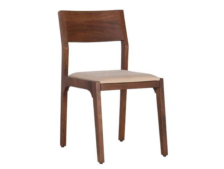 Stuhl Esszimmer Essstuhl mit Schaumstoffpolsterung aus Akazie Massivholz (2er Set) von 4Home