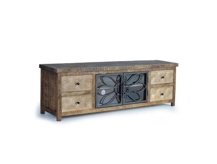 TV Lowboard Fernsehtisch mit Türen und Schubladen TV Lowboard Fernsehtisch mit Türen und Schubladen von 4Home