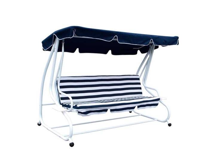 Terrassen Hollywoodschaukel in Blau Weiß gestreift klassisches Design Terrassen Hollywoodschaukel in Blau Weiß gestreift klassisches Design von 4Home
