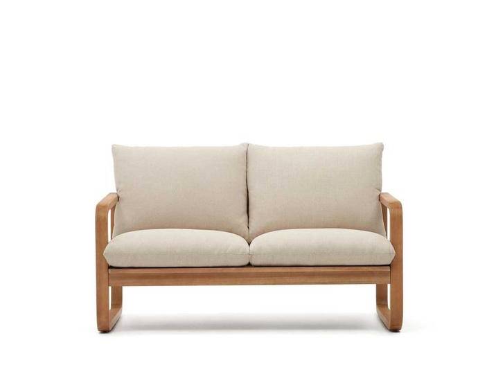 Terrassen Sofa aus Eukalyptusholz mit Polstern 142 cm breit von 4Home