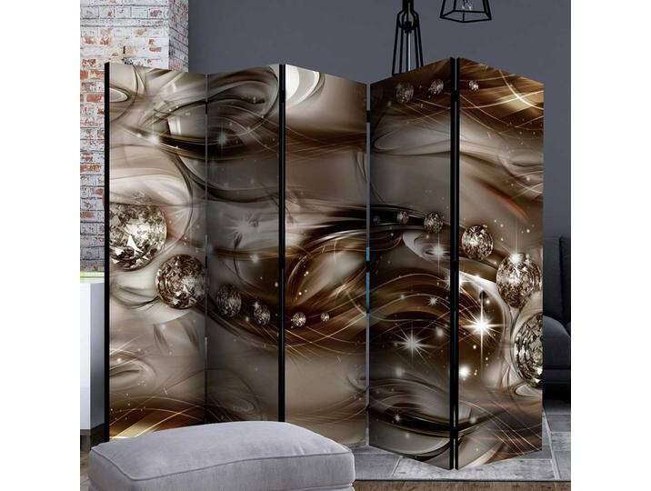 Trennwand Paravent in modernem Design Mehrfarbig Braun von 4Home