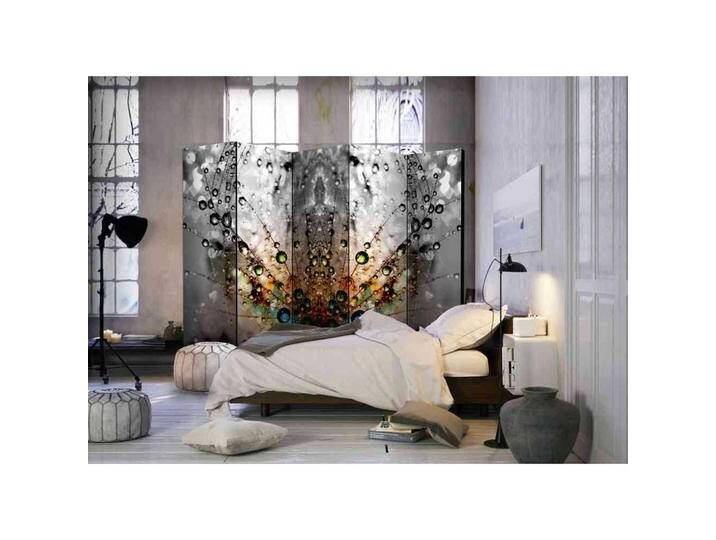 Trennwand Paravent mit bunten Tautropfen und Pusteblume 5 teilig von 4Home