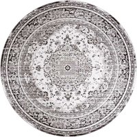Vintage Teppich rund mit Ornament Muster 200 cm Durchmesser von 4Home