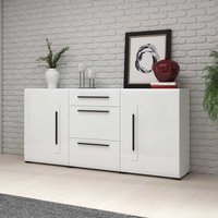 Weißes Hochglanz Sideboard mit drei Schubladen 180 cm breit von 4Home