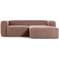 Wohnzimmer Couch in Altrosa Bezug aus Cord von 4Home