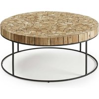 Wohnzimmer Couchtisch mit Mosiaik Platte Teak Recyclingholz von 4Home