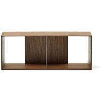 Wohnzimmer Regal stapelbar in Nussbaumfarben furniert von 4Home