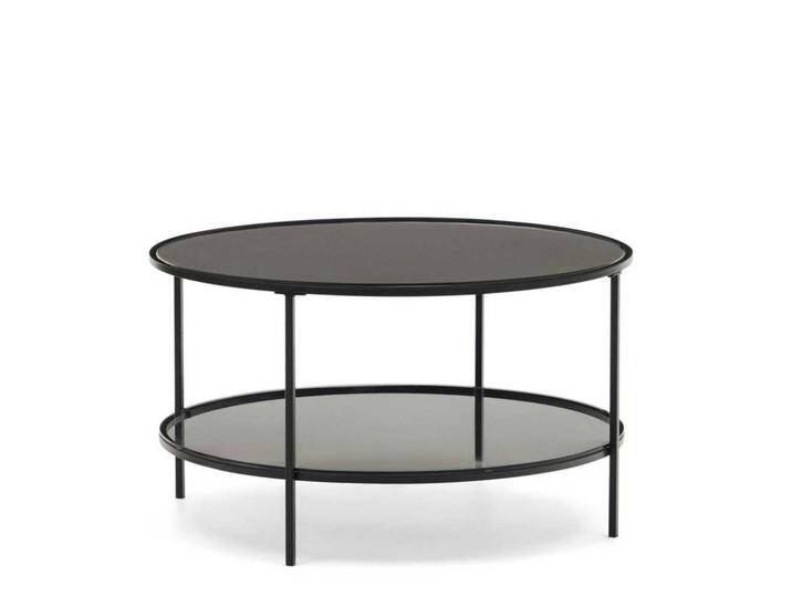 Wohnzimmer Tisch schwarz mit Glasplatte modernem Design von 4Home