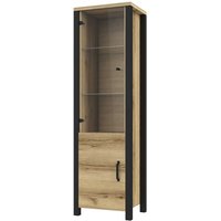 Wohnzimmer Vitrinenschrank im Industry und Loft Stil 191 cm hoch von 4Home