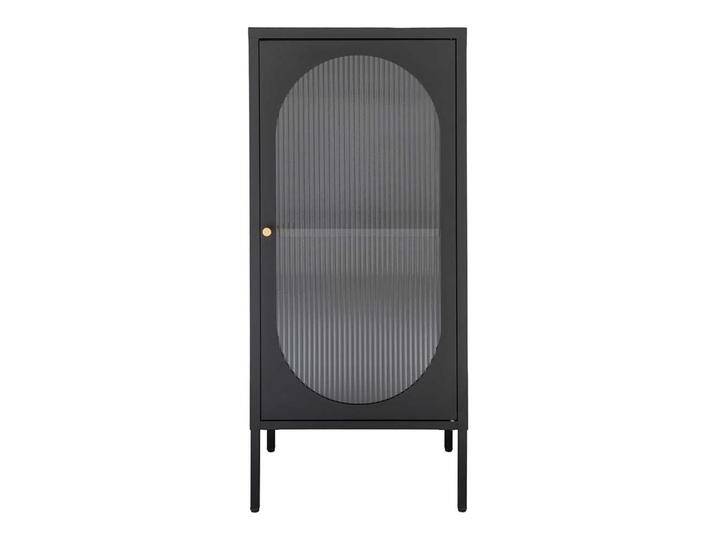 Wohnzimmerschrank Vitrine Stahl und Riffelglas von 4Home