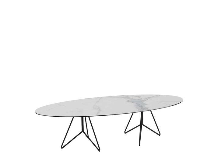 Wohnzimmertisch Couchtisch in Marmor Optik mit Sterngestell von 4Home