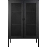 Wohnzimmervitrine 120 cm hoch Schwarz von 4Home