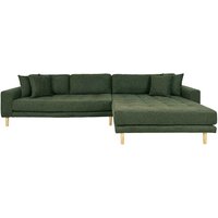 XL Wohnzimmer Sofa in Oliv Grün Fußgestell aus Eichenholz von 4Home