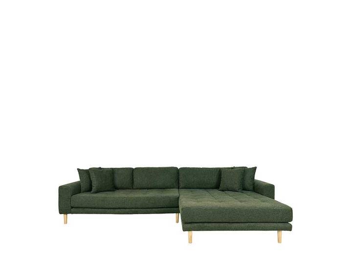 XL Wohnzimmer Sofa in Oliv Grün Fußgestell aus Eichenholz von 4Home