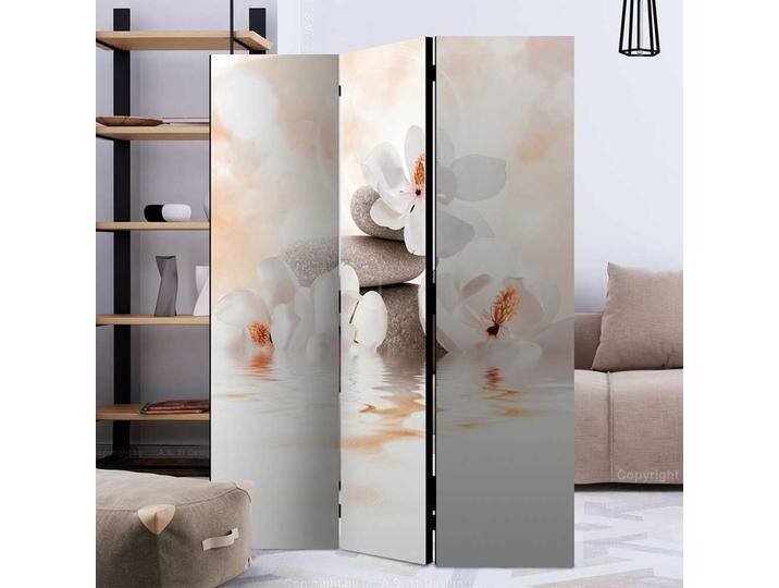 Zen Paravent in Cremefarben und Apricot Asien Motiv von 4Home