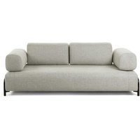 Zweisitzer Sofa in Beige Stoff Armlehnen von 4Home