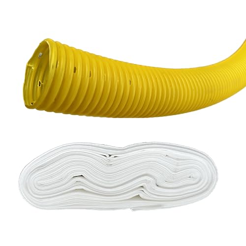 Drainagerohr DN100 10m gelocht 2x5 Meter mit geovlies Filterschlauch Drainagevlies und Muffe | gelb PVC-U | Entwässerungssystem Abflussrohr Drainageschlauch Entwässerungsrohr Drainrohr Entwässerung von 4INSTALATOR