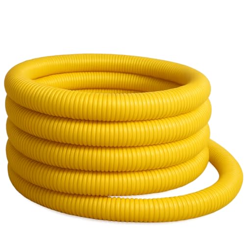 Drainagerohr DN50 10m gelb PP ungelocht | Entwässerungssystem Abflussrohr Drainageschlauch Entwässerungsrohr Drainrohr Drainage Entwässerung | Wellrohr von 4INSTALATOR