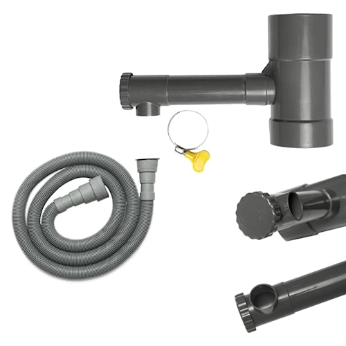 4IQ Fallrohr Regensammler 100 mm - Regendieb Regensammler - Fallrohr Regensammler Inklusive Ablaufschlauch und Wasserhahn mit Ventil - Fallrohr Regenwasser - Regentonne Regensammler - Regendieb von 4IQ Group