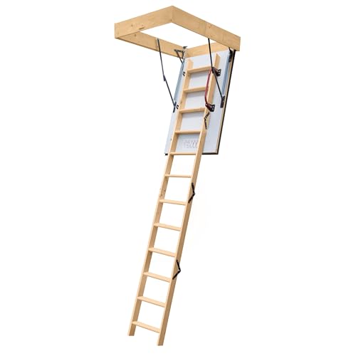 4iQ Group Bodentreppe Gedämmt 100 x 70 cm - Dachbodentreppe U-Wert 0,86 - Dachbodenluke Raumspartreppe Innen - Bodenluke mit Treppe bis zu 150 kg Traglast von 4IQ Group