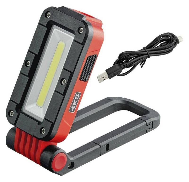 4K5 Tools Baustrahler LED-Arbeitslampe mit Multifunktionshalterung, Akkubetrieb von 4K5 Tools