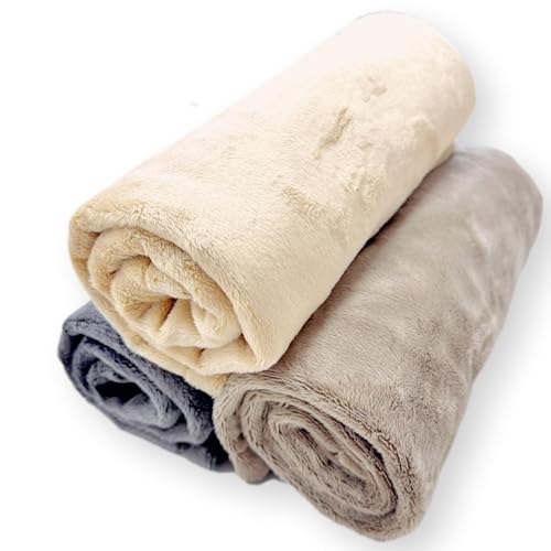 4L Textil Hundedecke flauschig für kleine Hunde und Katzen Katzendecke Hundedecke für unterwegs Kuscheldecke Hund Katzen Kuscheldecke Hundedecke Sofaschutz waschbar grau 120x100 von 4L Textil