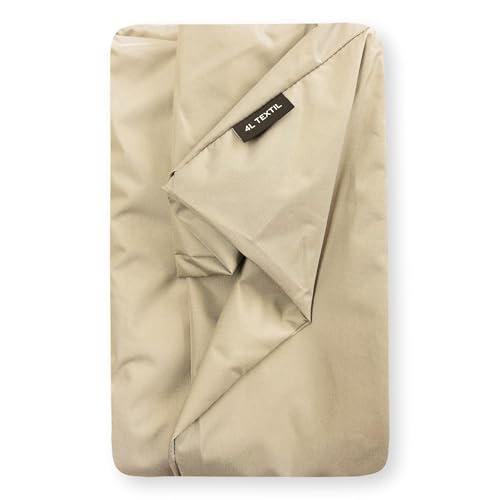 4L Textil Koko Wasserabweisendes Hundebett große Hunde Hundekorb Bezug abnehmbar und waschbar Hundekissen Hundekörbchen Beige (120x100 cm, Beige(Ersatzbezug)) von 4L Textil
