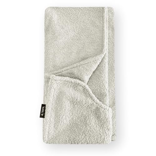 4L Textil Kuscheliges Hundebett aus Bouclé Leo Premium-LINE orthopädisches Hundekörbchen Hundekissen flauschig Hundesofa für mittelgroße Hunde mit Memory Foam(Dunkelbeige(ersatzbezug),100x80 cm) von 4L Textil