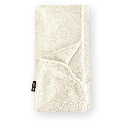 4L Textil Kuscheliges Hundebett aus Bouclé Leo Premium-LINE orthopädisches Hundekörbchen Hundekissenfür kleine Hunde flauschig Hundesofa mit Memory Foam(Beige(ersatzbezug),60x40 cm) von 4L Textil
