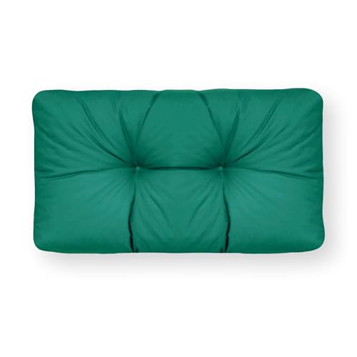 4L Textil Palettenkissen waschbar Palettenauflagen Outdoor Europaletten Sitzkissen Rückenlehne Sitzkissen Seitenkissen wetterfest (Eckkissen 60x40 cm, Grün Uv-beständig) von 4L Textil