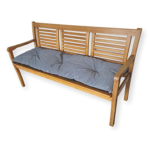4L Textil Sitzkissen Palettenkissen Outdoor Kissen Sitzauflage Rückenkissen Bankauflage Polsterauflage Gartenpolster Sitzkissen Bank Palettenauflage (100x40 cm, Graphit) von 4L Textil