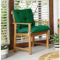 4L Textil Hochlehner Auflagen Gartenstuhlauflagen Sitzauflagen Niedriglehner Gartenstuhl Sitzkissen Wetterfest Uv-Beständig Grün von 4LTextil