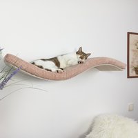 Bundle Cat Shelf + 3 Wall Steps, An Der Wand Befestigtes Schwebendes Bett Mit Herausnehmbaren Und Waschbaren Kissen Bundle Cat Shelf + 3 Wall Steps, An Der Wand Befestigtes Schwebendes Bett Mit Herausnehmbaren Und Waschbaren Kissen von 4MyPetShop