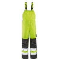 4PROTECT® 3485-XS Warn-Winter-Wetterschutz-Latzhose ATLANTA leuchtgelb/grau von 4PROTECT