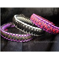 Individualisierbares Großes Paracord Hundehalsband - 2 Farben | 18" Und Darüber von 4PawsOnlyNovelties