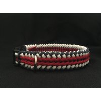 Neu Rot, Weiß Und Blau Paracord Hundehalsband Im Weave Design | Spezialanfertigung von 4PawsOnlyNovelties
